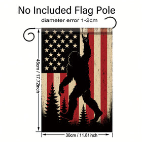 Starlit Patio gift-worthy Sasquatch flag for patriotic fans