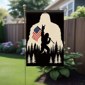 Starlit Patio double-sided Sasquatch flag ensures visibility from multiple angles