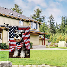 Starlit Patio patriotic flag for porch, Memorial and Veterans Day use.