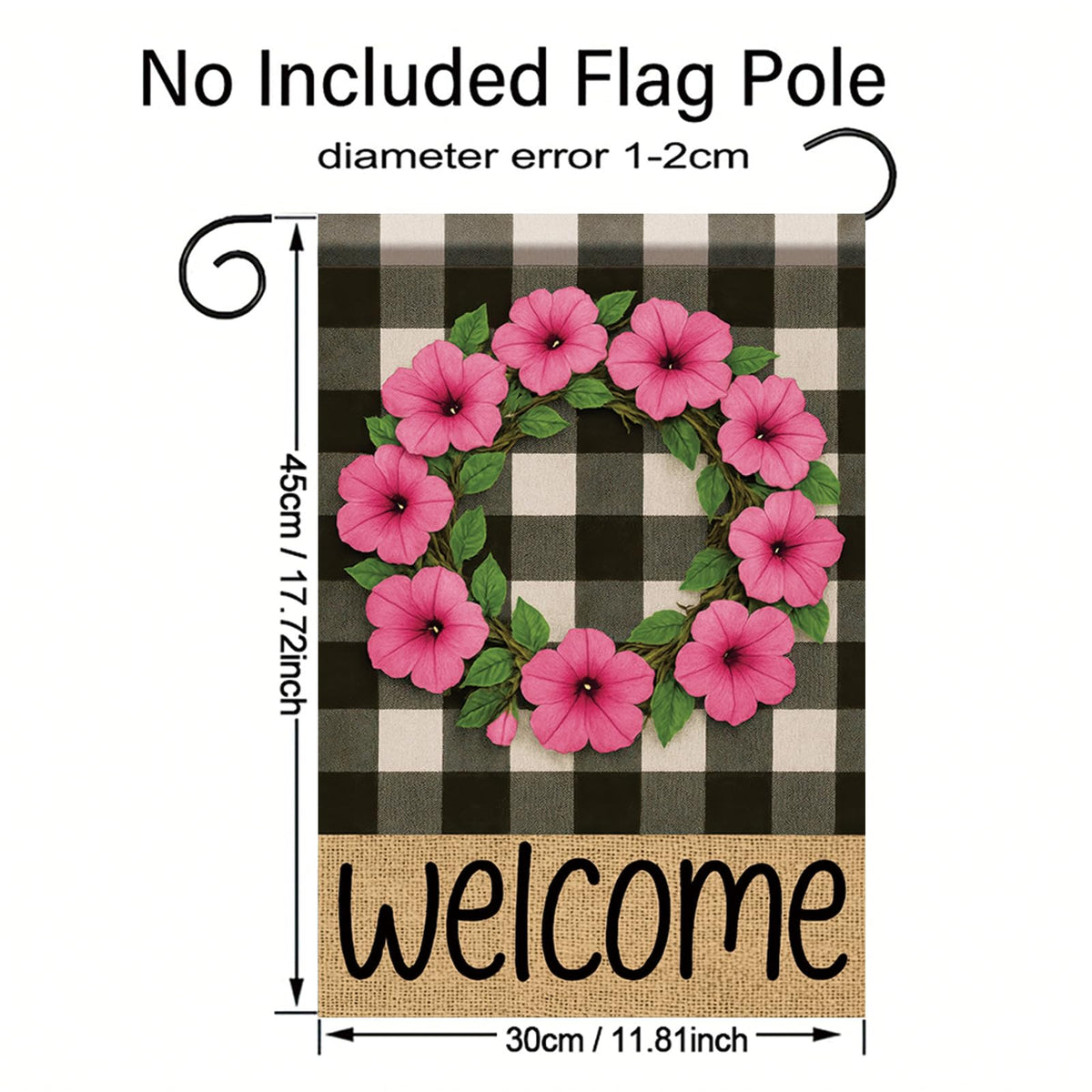 Starlit Patio farmhouse-inspired welcome flag for spring outdoor display
