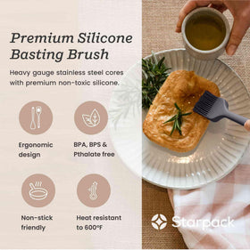 StarPack Home Brush It On ergonomic handle for comfortable grip during cooking.