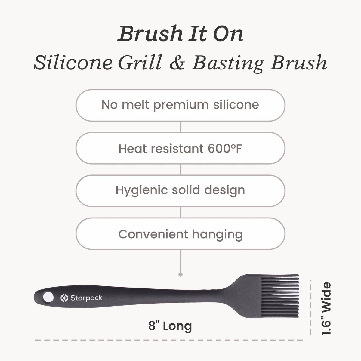 StarPack Home Brush It On is nonstick-safe and protects ceramic cookware.