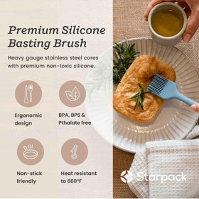 StarPack Home Brush It On, basting brush handle close-up showing ergonomic grip.