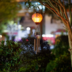 Starsoul outdoor chimes offer a flickering flame effect that enhances evening ambiance.