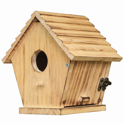 STARSWR Bird House front view highlights a 1.57" entrance for small birds.