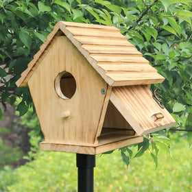 STARSWR Bird House side door enables easy cleaning and shelter.