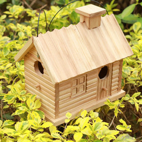 STARSWR 2-room hanging bird house supports multiple small species near home.