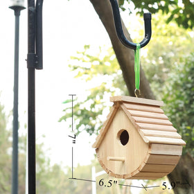 STARSWR hanging-rope birdhouse easy to install on posts or eaves.
