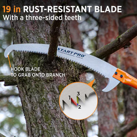 StartPro pruning saw offers high reach for tall branches from the ground