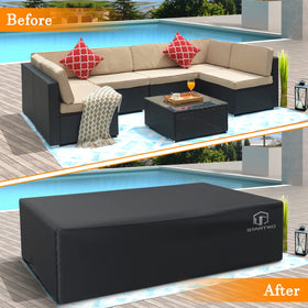 STARTWO 7-12-seat sectional sofa cover protects seating area