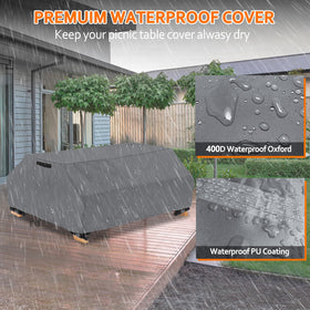 STARTWO 70-72 inch fit cover shielding outdoor dining area from weather