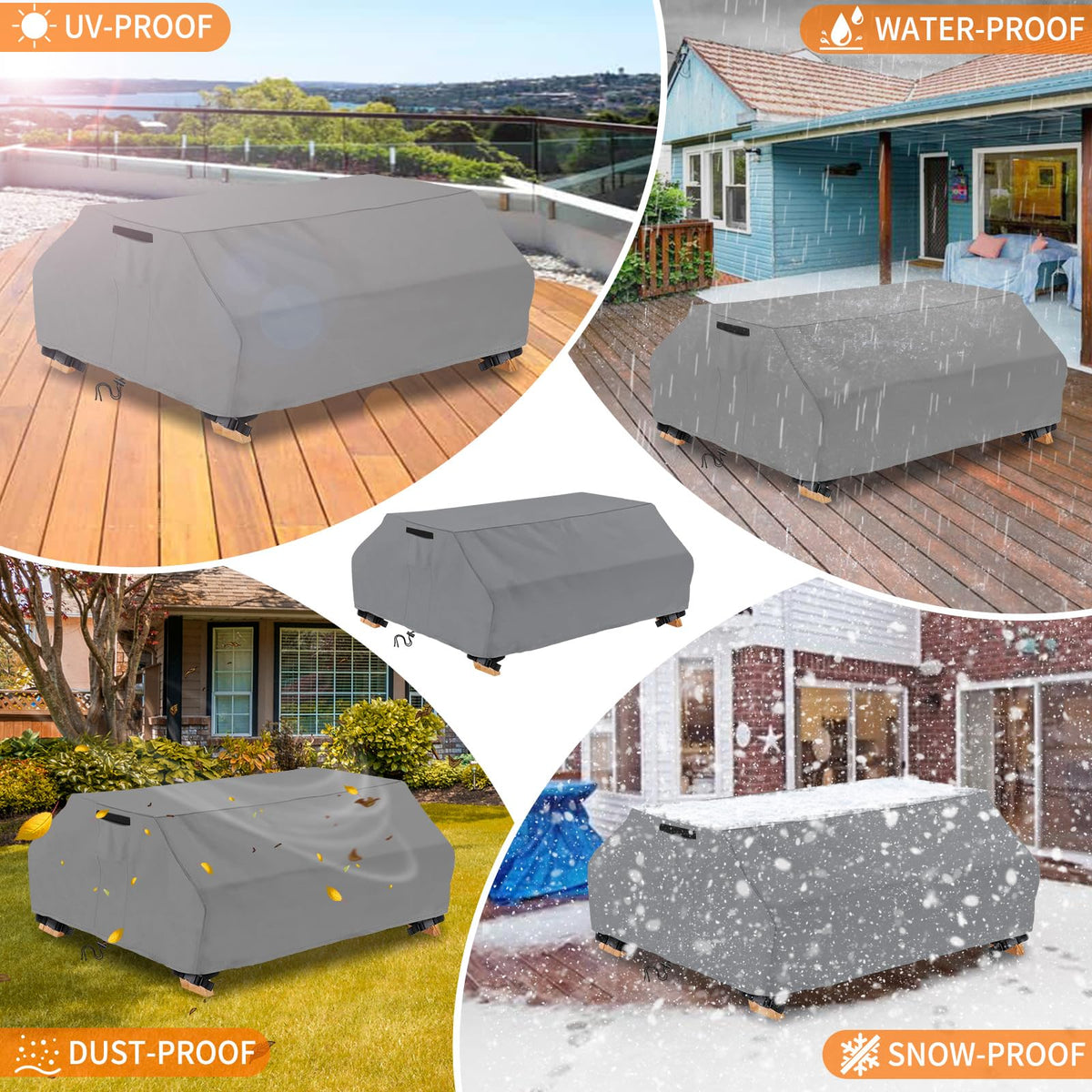 STARTWO durable waterproof material protecting outdoor dining surfaces