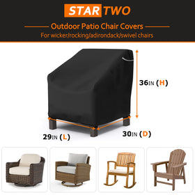 STARTWO chair cover with waterproof coating keeps outdoor furniture dry during rain.