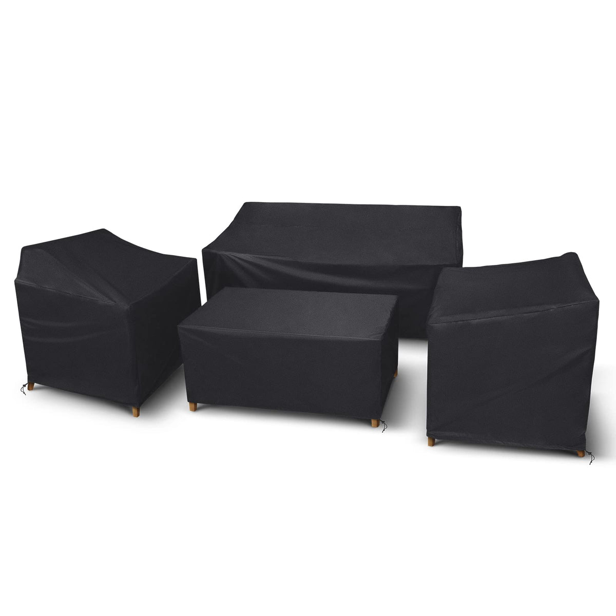 STARTWO four-piece patio cover set protecting a rattan furniture group outdoors
