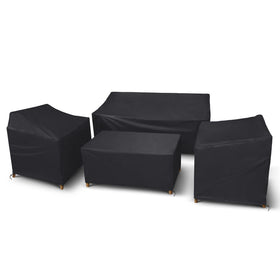 STARTWO four-piece patio cover set protecting a rattan furniture group outdoors