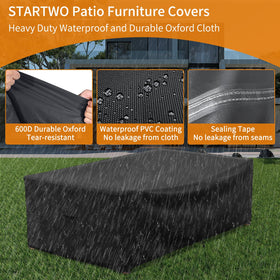 STARTWO UV resistant fabric protects table from sun exposure