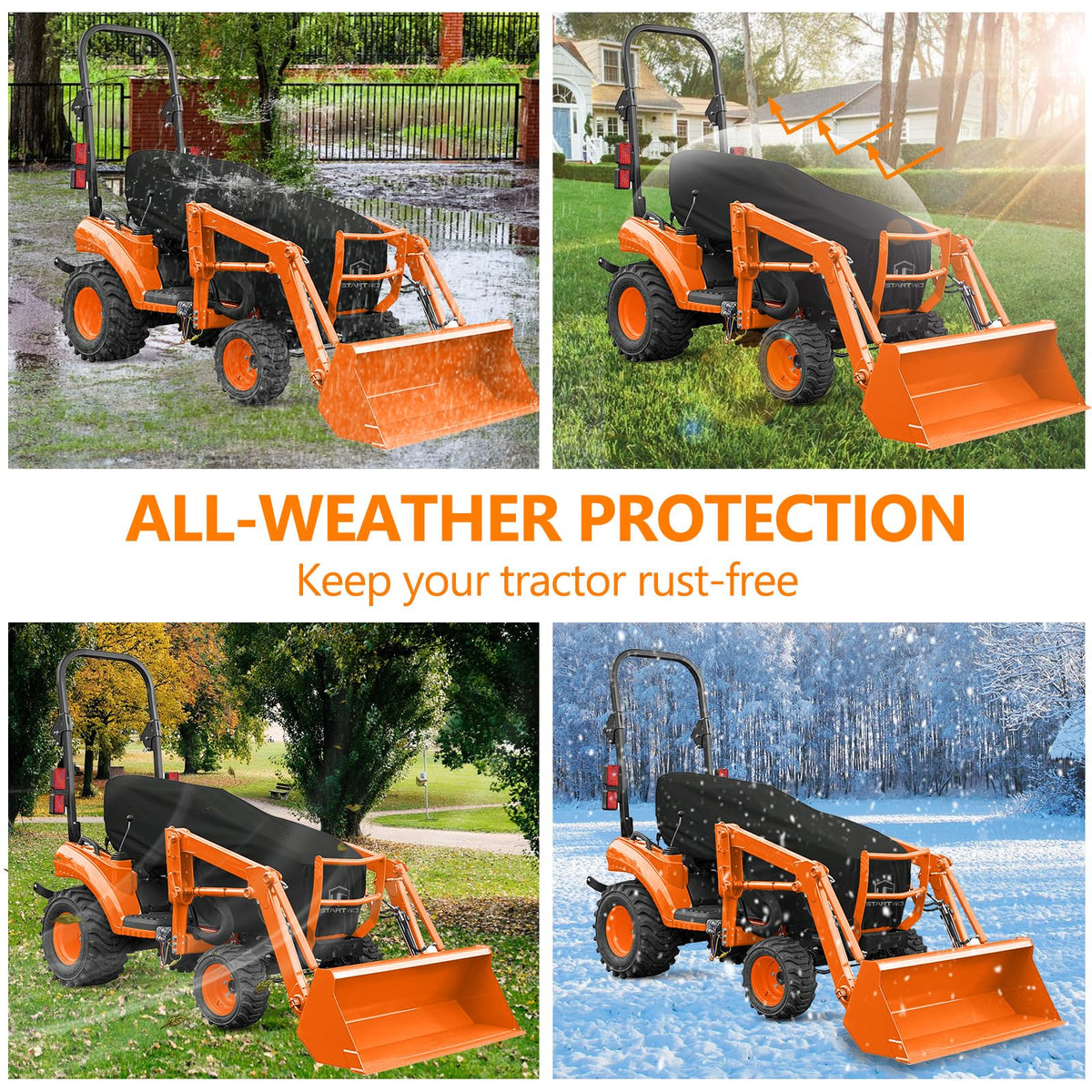 STARTWO tractor cover universal-fit for multiple brands