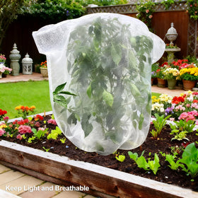 STATABSTA bird and mosquito netting guards fruit trees and patio plants.