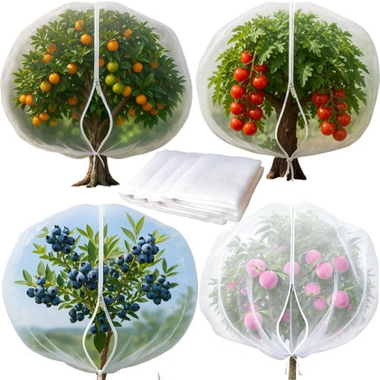 STATABSTA garden mesh netting with drawstring and zipper protects crops from pests.