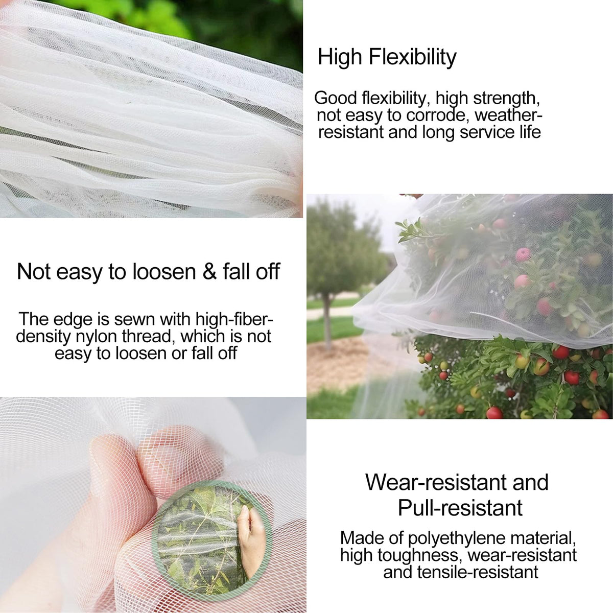 STATABSTA insect-netting protects strawberries and vegetables from bugs.