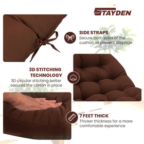 STAYDEN Egg Chair Cushion shows 3D sewing design to keep shape and even support