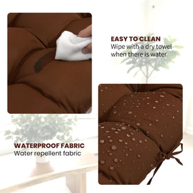 STAYDEN Egg Chair Cushion back with non-slip surface and straps to secure outdoor furniture