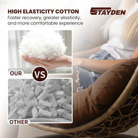 STAYDEN Egg Chair Cushion includes extra straps for stable lounging on swings