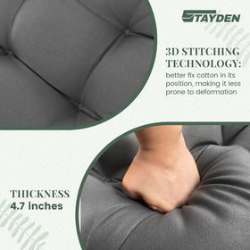 STAYDEN non-slip back prevents cushion sliding on the chaise.