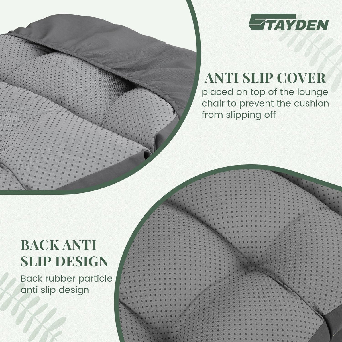STAYDEN strap fix system keeps cushions secure during use.