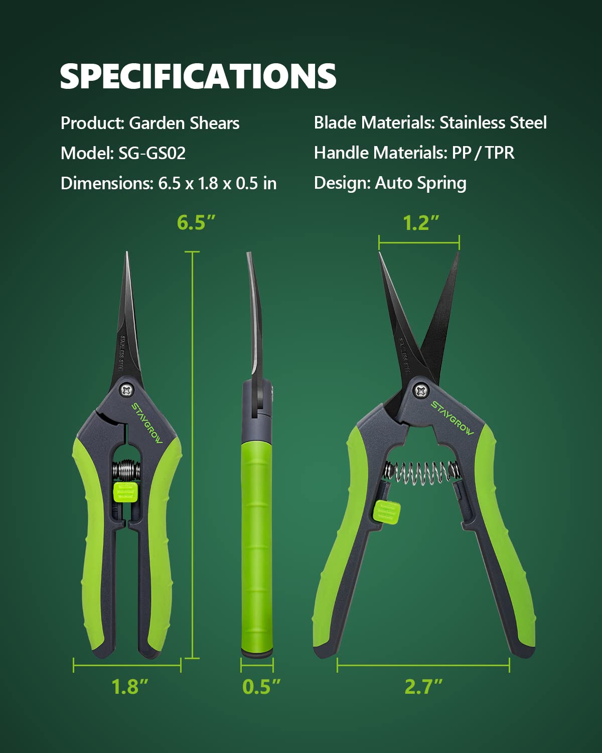 STAYGROW shears for bonsai care, versatile for small trims.