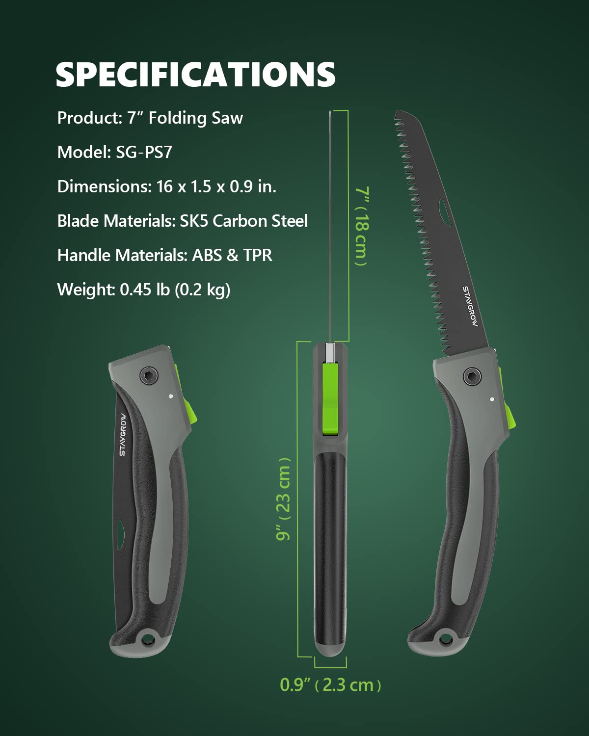 StayGROW garden tool used for tree trimming and precise cuts.