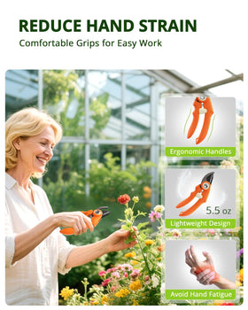 STAYGROW pruning shears used for flowers and shrubs with precise results.