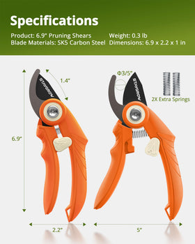 STAYGROW pruning shears in action for vegetables and fruit pruning.