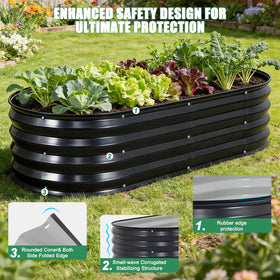 STBoo oval planter box 2-pack ideal for vegetables and herbs.