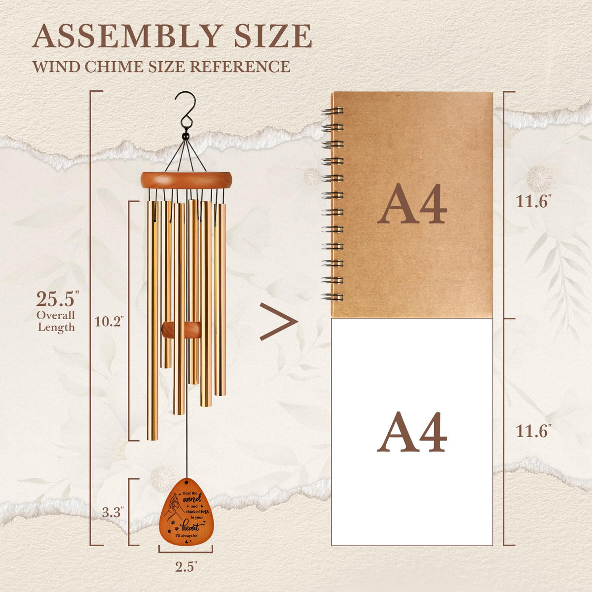 SteadStyle 25.5-inch memorial wind chime as a memorable outdoor focal point.