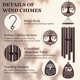 SteadStyle 37-inch wind chime sail creates a prominent outdoor focal point.