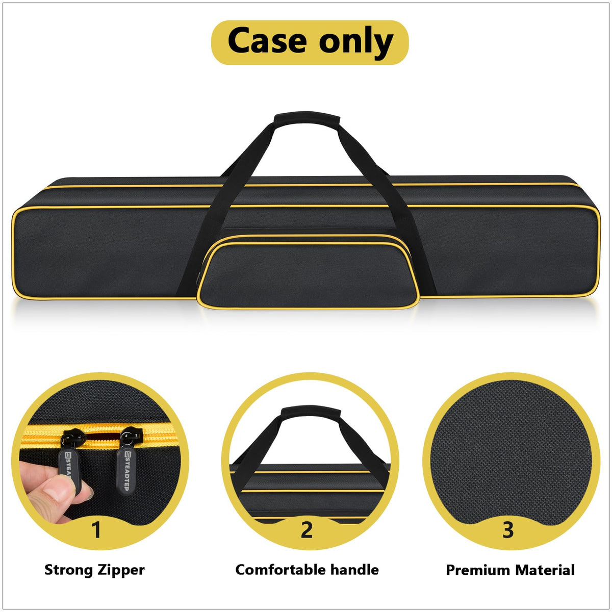 Steadtep pole saw bag for DEWALT with reinforced handles for easy carrying on site