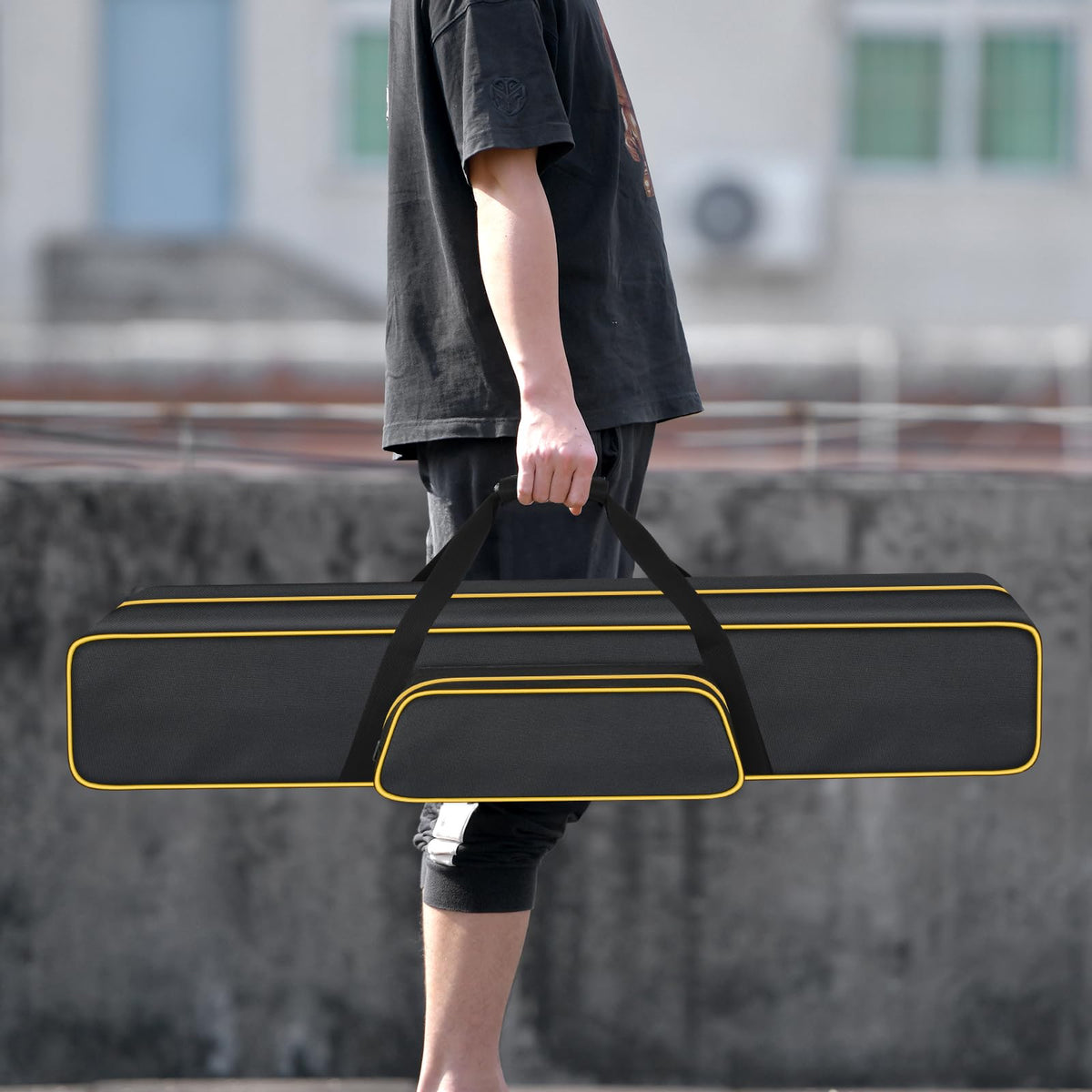 Steadtep pole saw bag with rugged Oxford fabric and splash protection for outdoor use