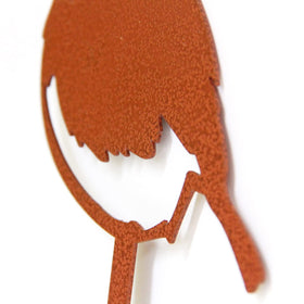 Durable steel stake stays steady in wind and sun.