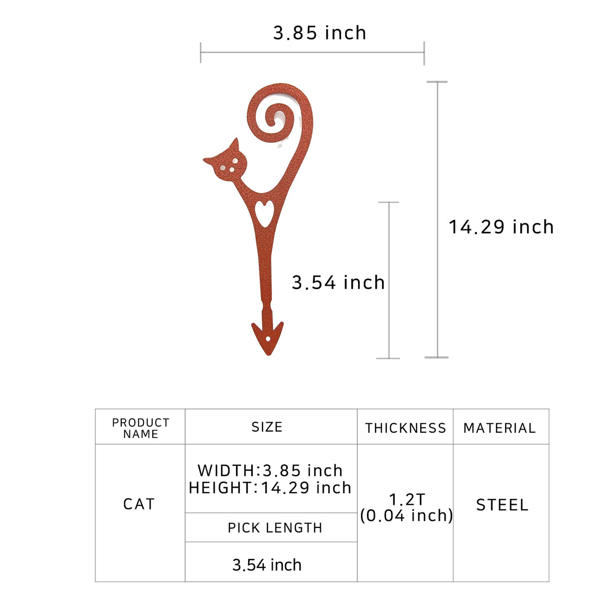 STEELDECO indoor-outdoor cat stake stands securely in soil.