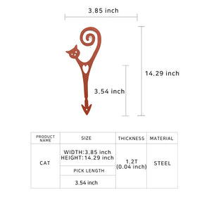 STEELDECO indoor-outdoor cat stake stands securely in soil.
