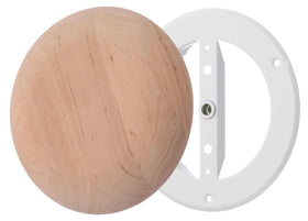 Steinberg14 wooden vent cover front view showing adjustable airflow for saunas