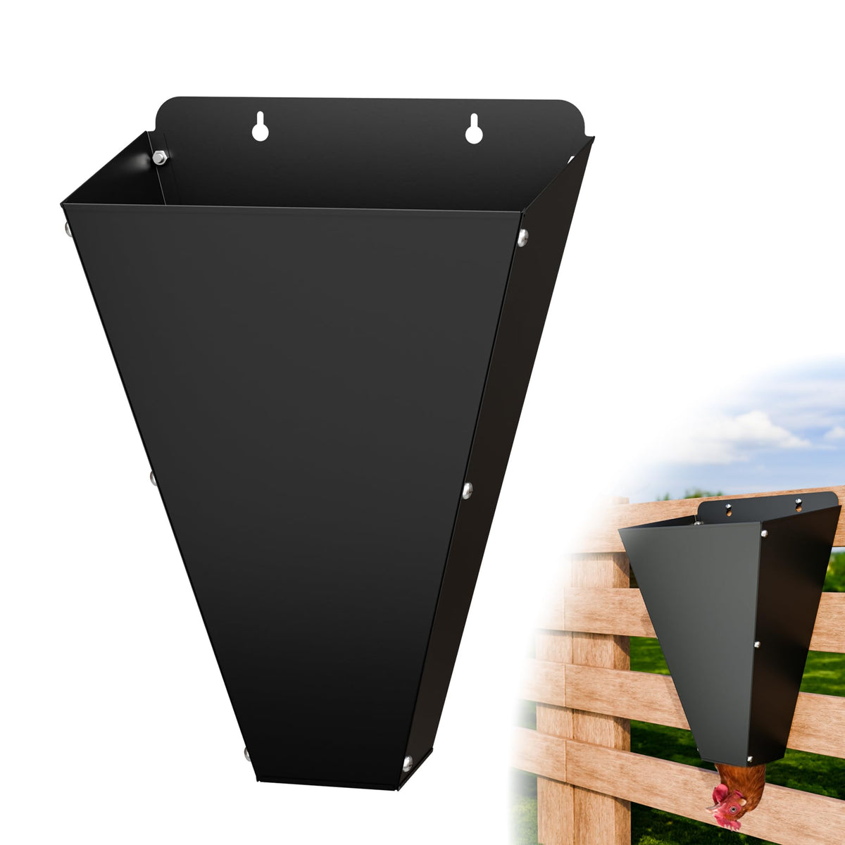 Steipirr large size chicken restraining cone front view for efficient processing