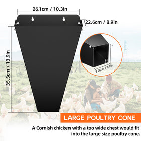 Steipirr poultry cone in use during processing for faster setup