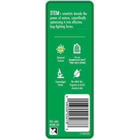STEM bug spray indoor-use bottle; plant-based actives safe around people and pets when directed.