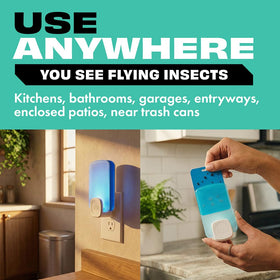 STEM refill targets moths with a dim glow guiding indoor pests away from spaces.