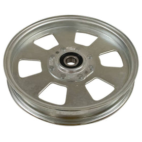 Stens 280-737 flat idler for Exmark Lazer Z, durable black metal belt guide.