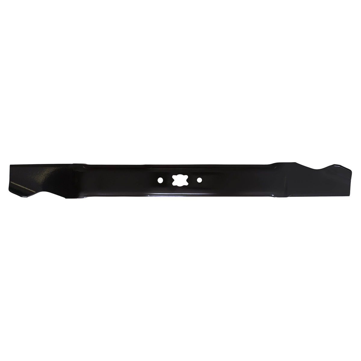 Stens 335-632 blade side view showing bowtie center hole design for alignment