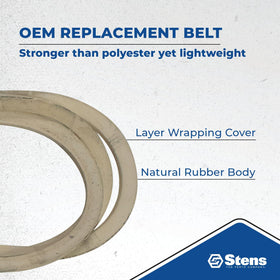 Stens 265-435 belt works with MTD 954-05021 for replacement