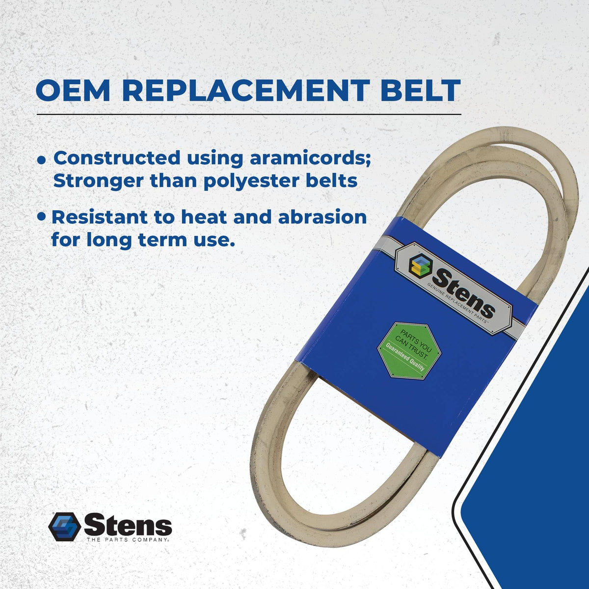 Stens 265-435 half inch width supports proper belt path